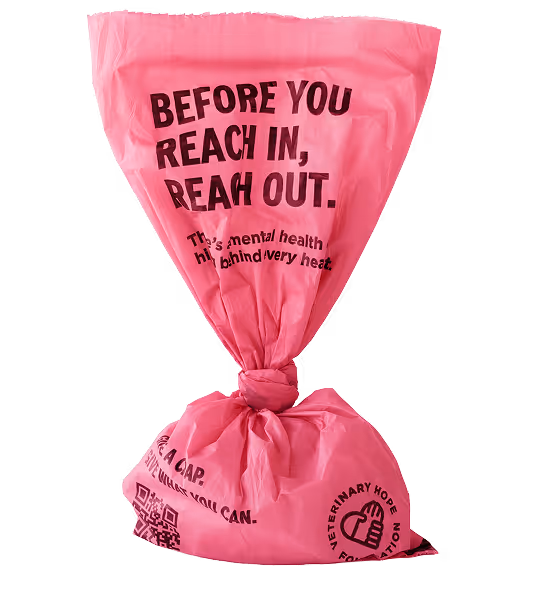 Image of pink waste disposal bag