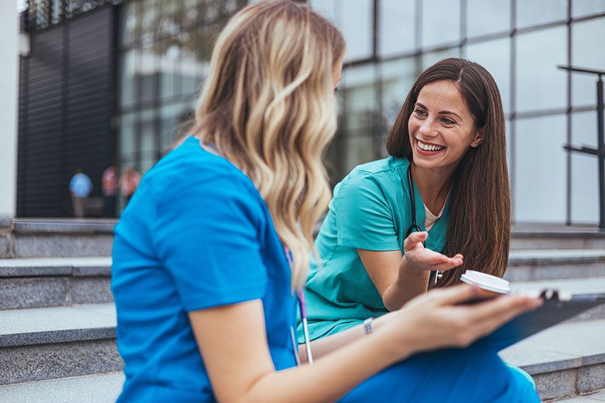 Veterinary professional attending a wellness webinar