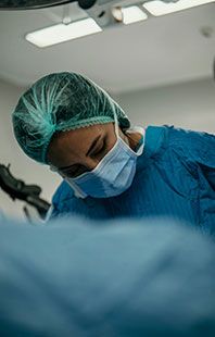 Veterinary team member supporting a colleague
